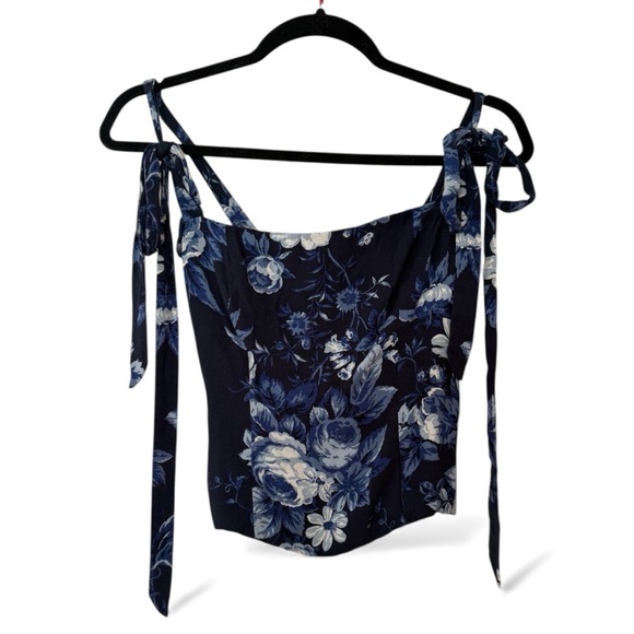 Reformation Navy Floral Camisole - Picture 4 of 5